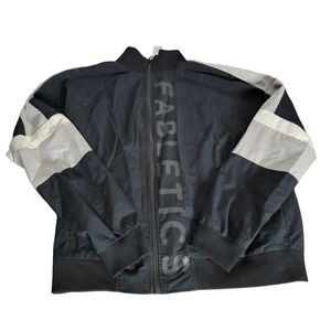 Fabletics Full Zip Black And Gray Windbreaker Jacket Adult Size XXL